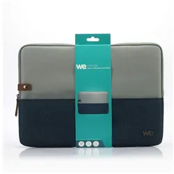 We-Vibe HOUSSE sleeve PC 15.6 " bicolore BLEU, protection antchoc, attache antivol 40 (15.60"), Notebooktasche, Blau, Grau
