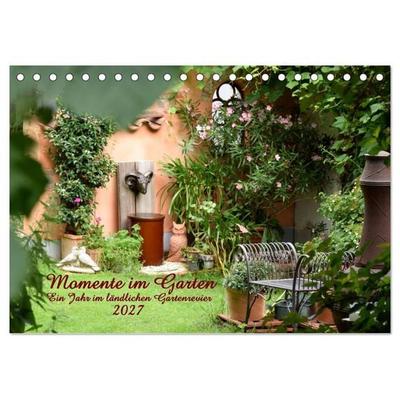 Momente im Garten (Tischkalender 2027 DIN A5 quer), CALVENDO Monatskalender