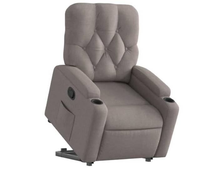 vidaXL Relaxsessel mit Aufstehhilfe Taupe Stoff