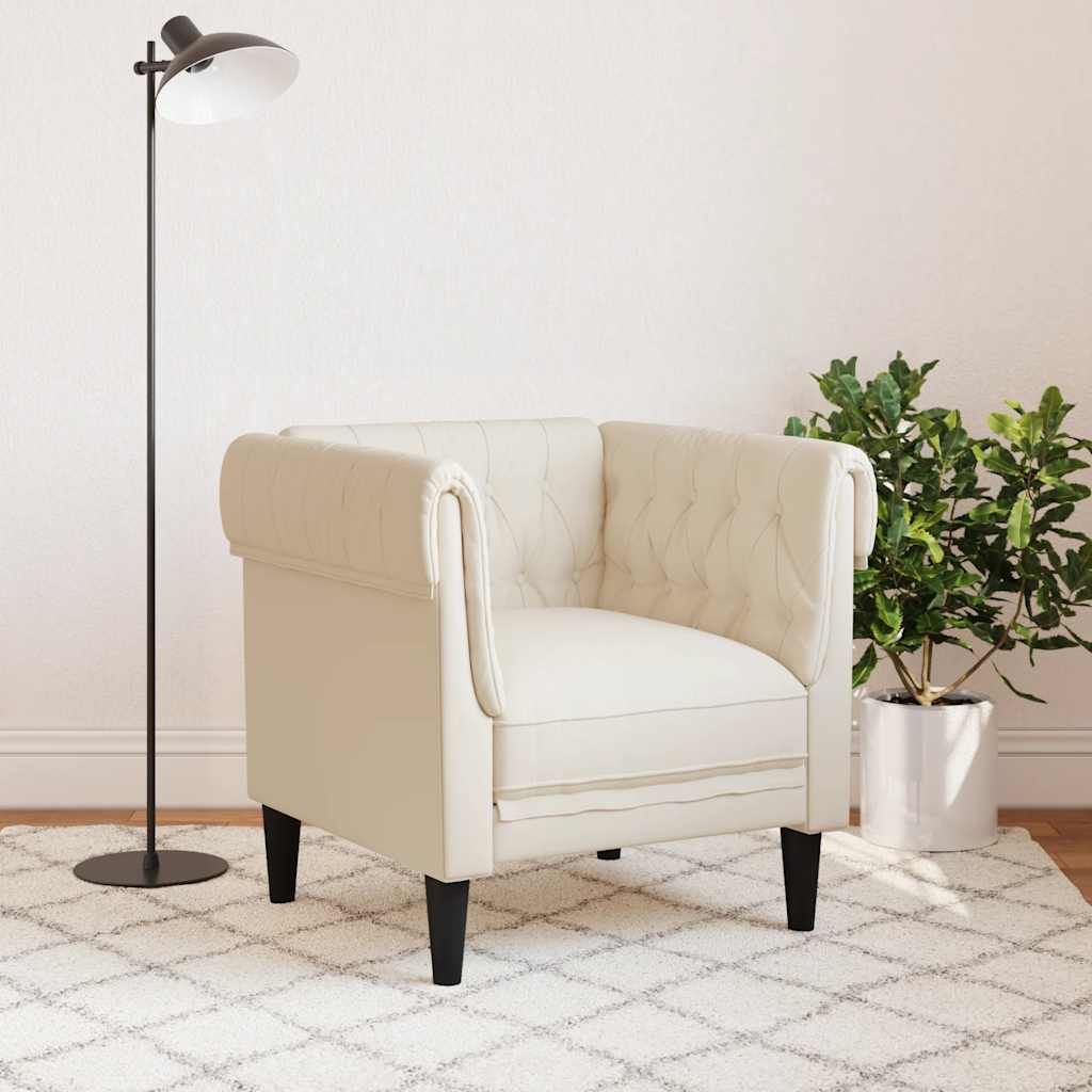 vidaXL Fauteuil Chesterfield lin
