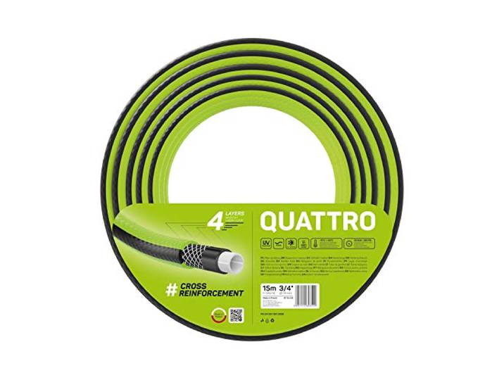 Cellfast Quattro 10-074 Tuinslang, duurzaam, licht, 4-laags, uv-bestendig, garenslang, kruisvlechtwerk, 20 bar, 15 m