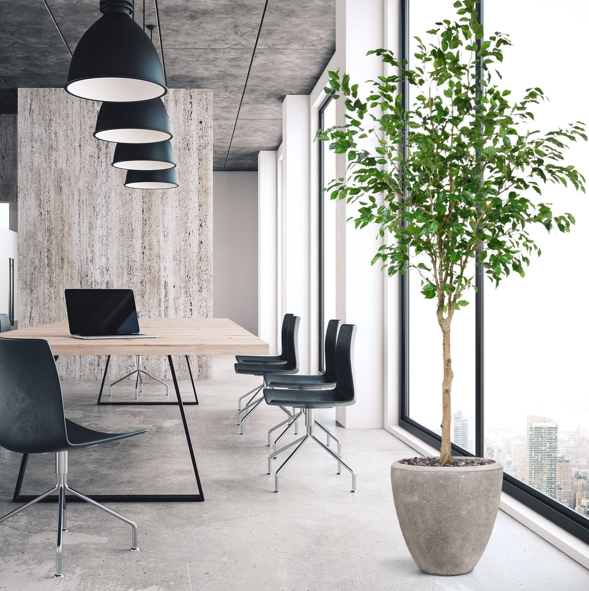 Ficus Exotica Kunstboom op stam, 230 cm