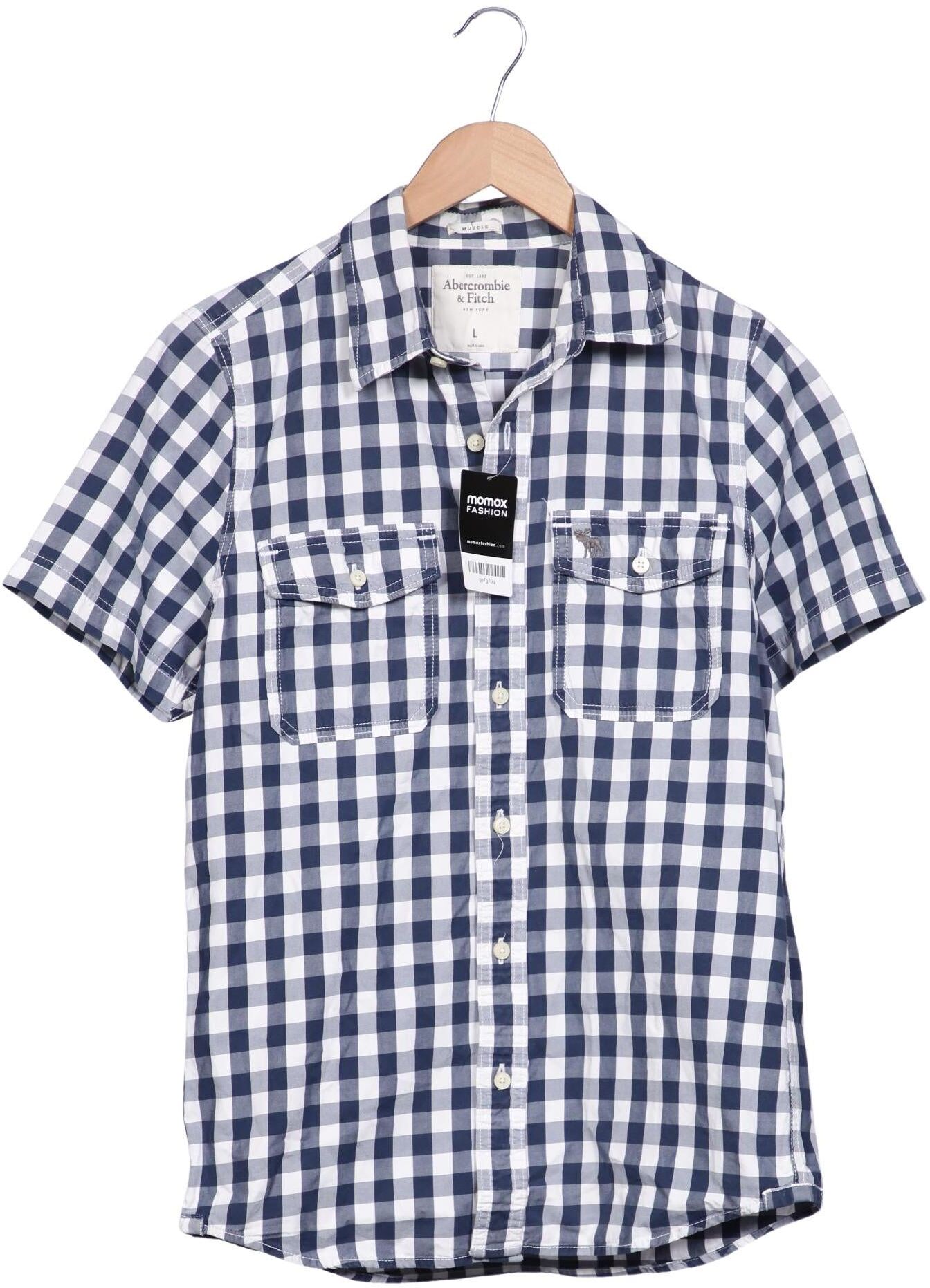 Abercrombie & Fitch Herren Hemd, Mehrfarbig, Gr. L, Baumwolle - Second Hand