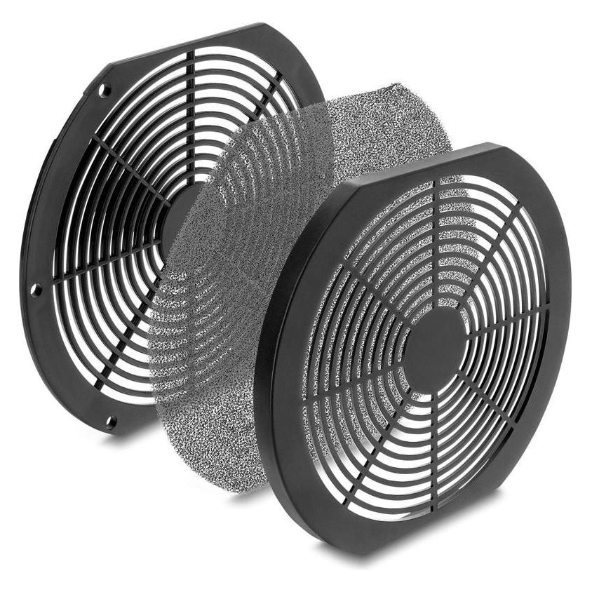 Delock Lüftergitter mit Staubfilter rund 172 x 150 mm schwarz (67710)