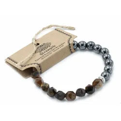 Faceted Gemstone Bracelet - Magnetic Tiger Eye