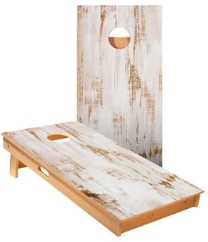 Skip's Garage Whitewashed Wood Cornhole Boards