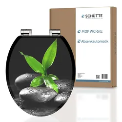 SCHÜTTE MDF WC-Sitz DARK STONES AND BAMBOO, mit Absenkautomatik