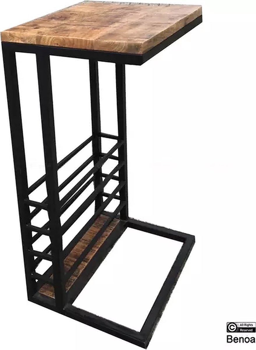 Benoa Laptoptafel Rianne van mangohout met tijschriftenrek