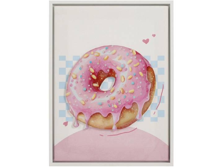 Strukturierte Leinwand DONUT 1 Stück mehrfarbig 40x30x2.3cm