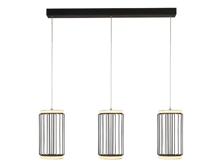 LED-Pendelleuchte Circolo Cage 3-flammig 16 x 30 x 90cm Schwarz Aluminium / Stahl, lackiert Silikon LED LED-Platine