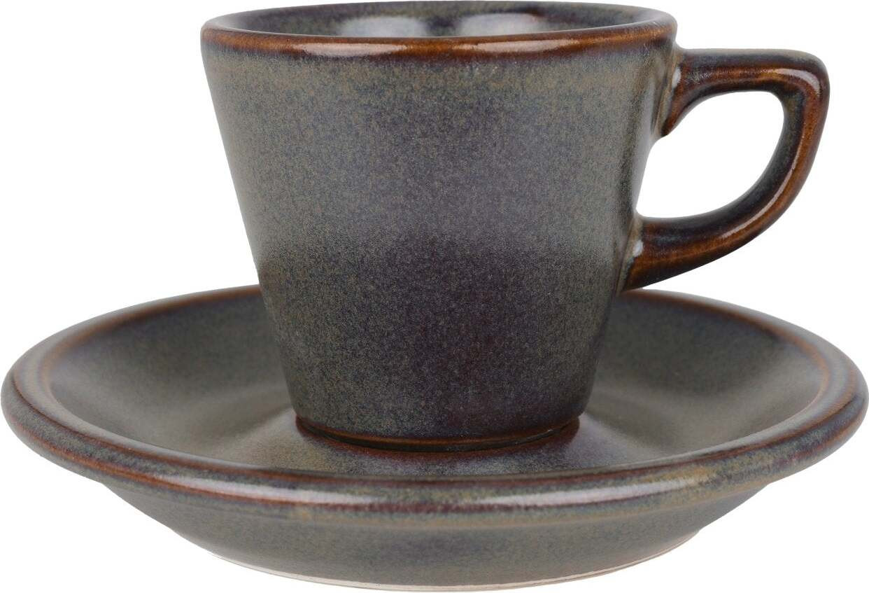 Bonna Gloire Espressokopjes en ondertassen Set van 6 Porselein 70 cc