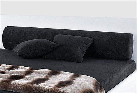 Nackenrolle MAINTAL, schwarz, L:116cm Ø:23cm, Polyester, Funktionskissen, Nackenrolle schwarz B/H/L: 116cm