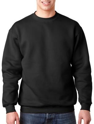Bayside BA1102 USA-Made Crewneck Sweatshirt in Black size Small 1102