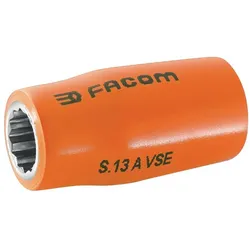 Facom, Steckschlüssel + Stecknuss, ZwölfkantSteckschlüsseleinsatz (17 mm)