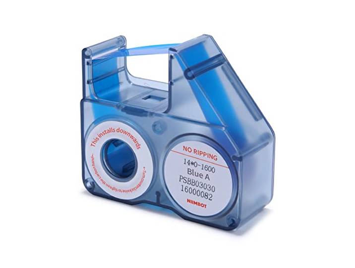 NIIMBOT B18 compatibel etiketteringslint, vervangende navultapes voor thermische transferlabelprinter, leesbare afdrukken, langdurig vervaagt niet, tot 16 meter (blauw)