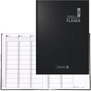 Brunnen Lehrerkalender 1075960907, Schuljahr 2026/2027, A5, mit Hardcover, 1 Woche = 2 Seiten