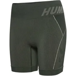 hummel hmlTE CHRISTEL Seamless Shorts Damen 6208 - climbing ivy/seagrass melange L
