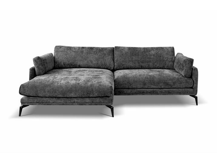 Ecksofa EDO Metall Chenille 272 x 161 x 88 cm Graphite