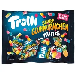 Trolli Fruchtgummi saure Glühwürmchen minis 10x20g