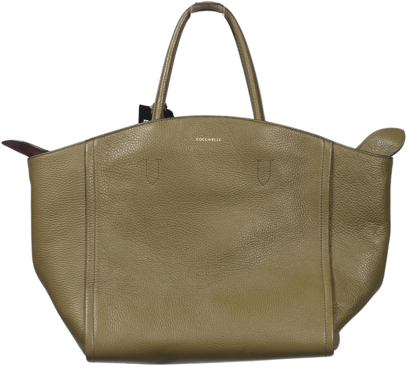 Coccinelle Damen Handtasche gross Leder, Grün, Leder - Second Hand