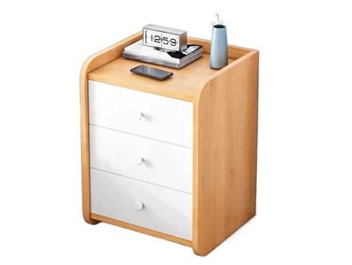 AZHKJKZH Nachttisch Holz Nachttisch Aufbewahrungsschrank Zweischichtiger Einfacher Für Das Schlafzimmer Zu Hause Wohnzimmer Schlafzimmer(A,33 * 30 * 58cm)