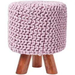 STRICK-HOCKER rosa, Dreibein 32/32/42 cm