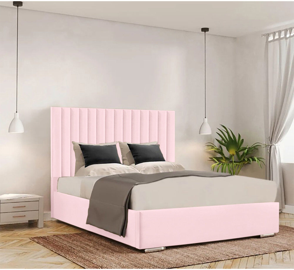 Ivy Bronx Celetha Bed Frame Pink Kingsize (5')