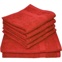 Dyckhoff Frottierserie Planet kirschrot Duschtuch 70 x 140 cm