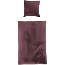 Irisette Satin-Bettwäsche Tokio 135 x 200 cm Satin Rot Rubin