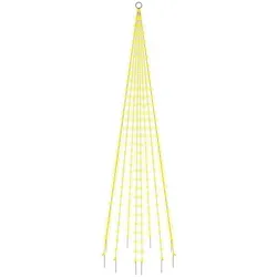 vidaXL LED-Weihnachtsbaum für Fahnenmast Warmweiß 310 LEDs 300 cm
