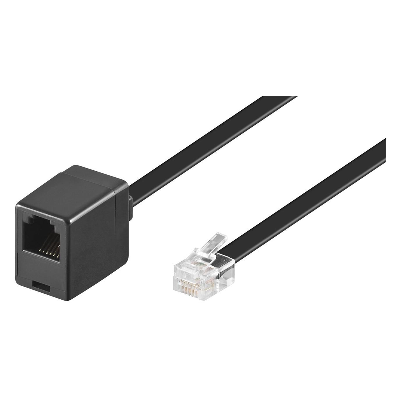 Goobay Modularverlängerungskabel, Schwarz, 10 m (68261)