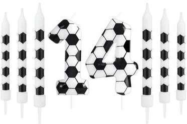 Inspired Living Soccer Birthday Candles Set 7 Pieces Football Cake Candles For Sports Theme Birthday Parties 14