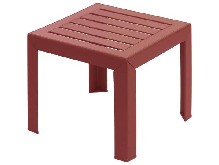 Table basse - GROSFILLEX - MIAMI - 40x40x41cm - Rouge Bossa Nova