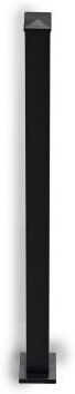 PrimeAlux 9 foot Post Kit Middle Under Ground - Black