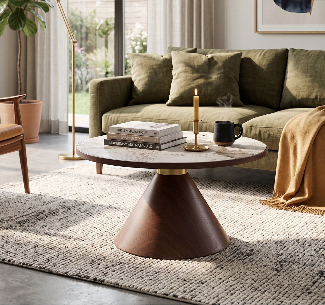 Brayden Studio Coffee Table Cream 41.5cm H X 70cm W X 70cm D
