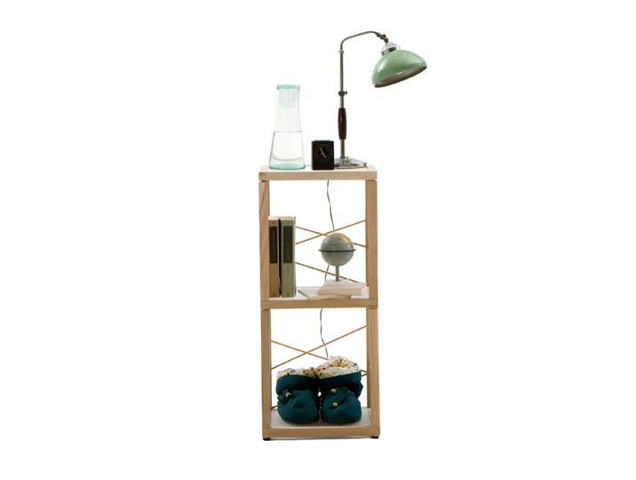 LE ZIE DI MILANO système modulaire LE TORRI DI ZIA BABELE BATO2 (chêne naturel - Bois massif et acrylique)