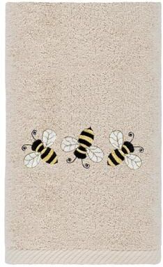 Authentic Hotel and Spa Bee Dance - Embroidered Luxury 100% Turkish Cotton Hand Towel