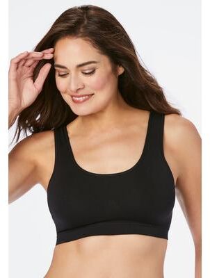 Plus Size Women's The Olivia All-around Support Comfort Sports Bra by Leading Lady in Black (Size L)