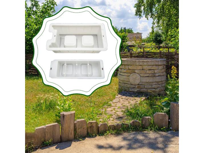 Moule à béton réutilisable en plastique pour la fabrication de piliers, blocs et briques pour la construction extérieure et le jardinage