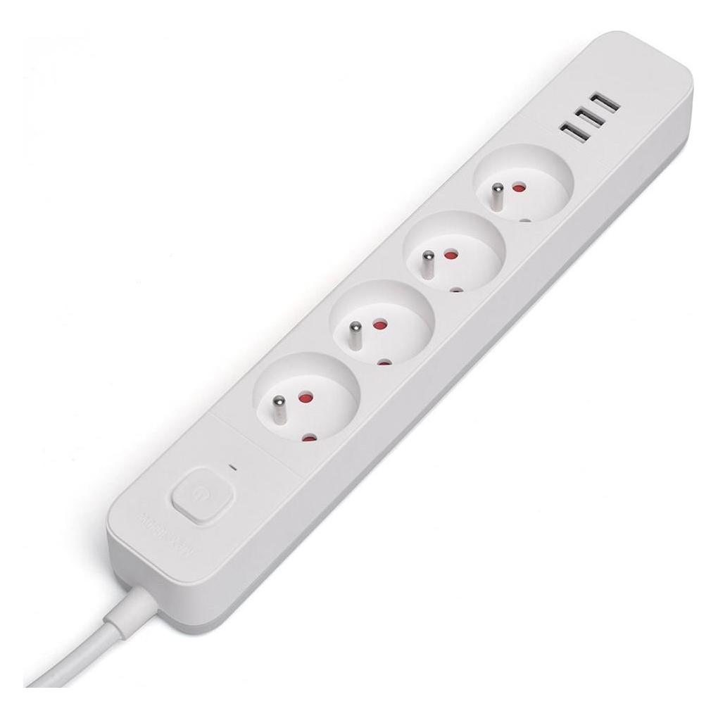 Savio Steckdosenleiste 4 Steckdosen und 3 x USB-A 1 5m weiss LZ-12 (4x, CEE 7/5, 1.50 m) (LZ-12)