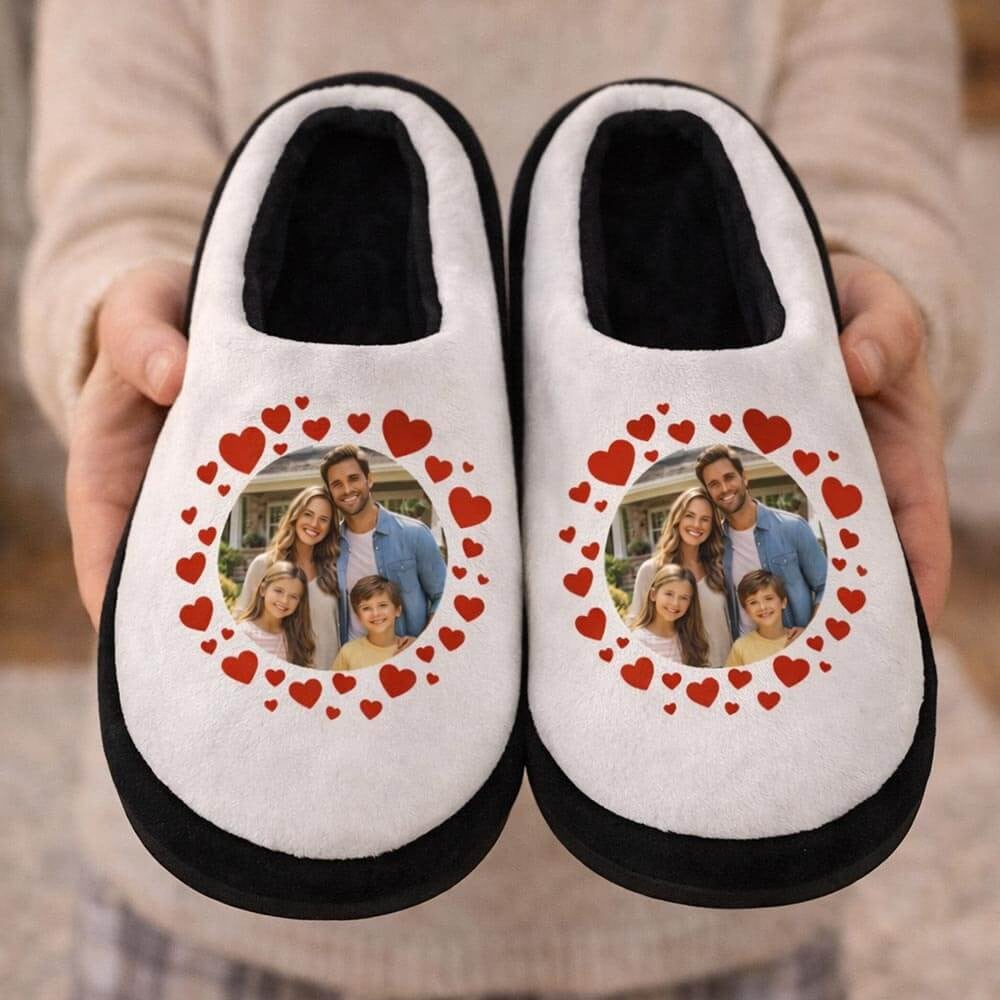 Ocadeau Chaussons personnalisés coeurs