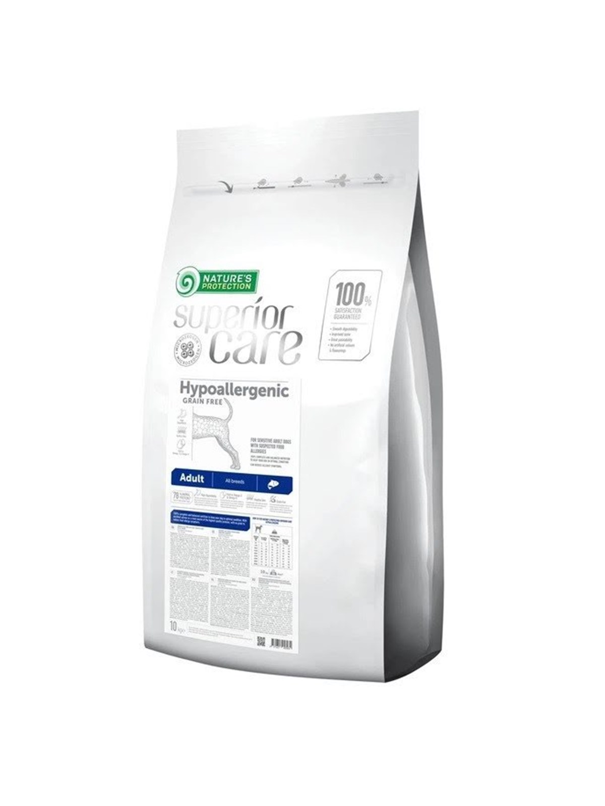 Nature's Protection Superior Care Hypoallergenic Lachs - Trockenfutter für Hunde - 10kg