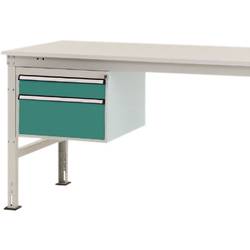 Manuflex ZB4564.0001 Gehäuse-Unterbau Stationär, Nutzhöhe 300 mm mit 2 Schubfächer. Für Tischtiefe 1200 mm