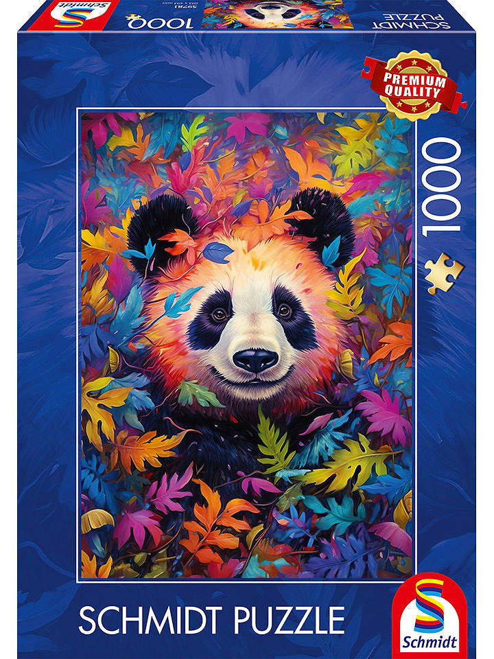 Schmidt Spiele 1.000tlg. Puzzle "Pandabär im Regenbogenwald" - ab 12 Jahren - onesize