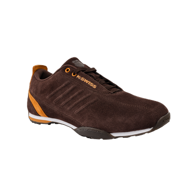 Sneaker K-SWISS "Arvee 2.0 SDE", Herren, Gr. 45, braun (shopping bag, gold flake, gum), Leder, Schuhe Sneaker