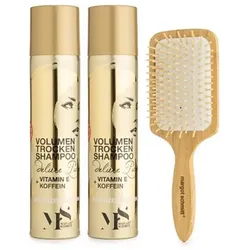 MARGOT SCHMITT® Deluxe Pure Trockenshampoo 2x300ml & Paddelbürste