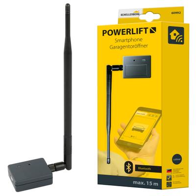 Tor-Funksteuerung SCHELLENBERG "Powerlift", Smartphone-Garagentoröffner", schwarz, B:3,5cm H:1,2cm L:6cm, Kunststoff, Funksteuerungsmodule, mit LED & USB Kabel, max. 15 m Funkreichweite, 2,4 GHz Funkfrequenz