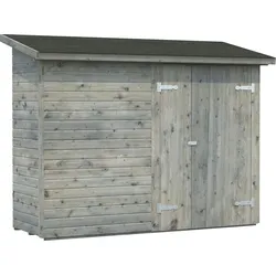 Gerätehaus PALMAKO "Leif", grau, Massivholz, Gerätehäuser, grau