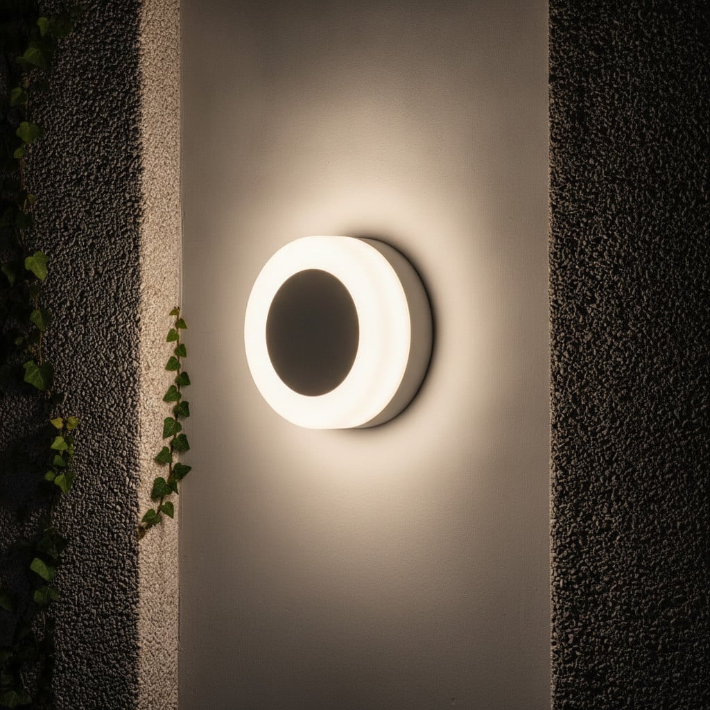 Lyora Ronde wandlamp Tune zwart aluminium