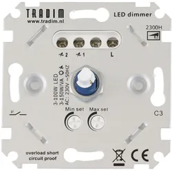 Tradim | Wanddimmer | IP 20 | Silber | 3-150W